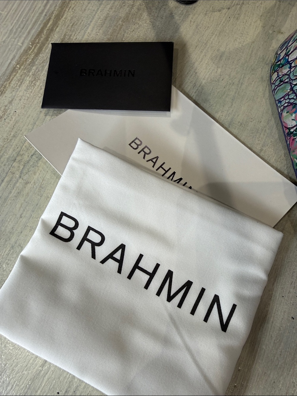 Brahmin Small Georgina Ditsy Spring Melbourne Daisy Embossed Leather Crossbody - Picture 11 of 12
